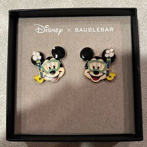 Disney x baublebar Mickey Mouse scuba earrings brand new